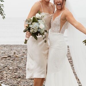 Billy J champagne midi dress